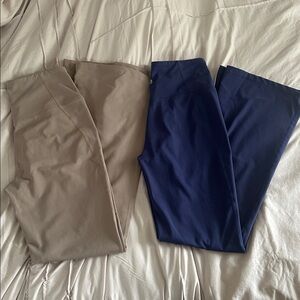 Tan and Blue Leggings Set Size Medium 32”